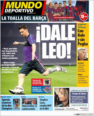 Portada Mundo Deportivo: ¡Dale Leo!