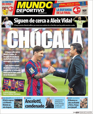 Portada Mundo Deportivo: buen rollo Messi-lucho Portada Mundo Deportivo: buen rollo Messi-lucho