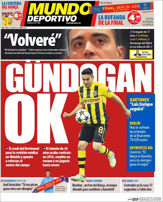 Portada Mundo Deportivo: Adiós Xavi