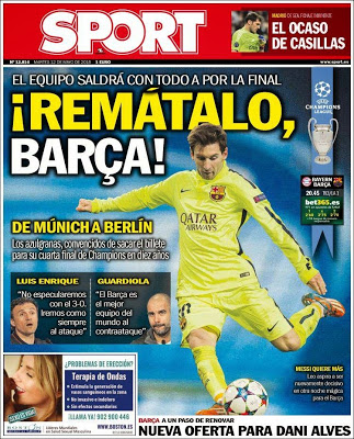Portada Sport: Remátalo Barça