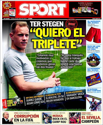 Portada Sport: Ter Stegen Portada Sport: Ter Stegen