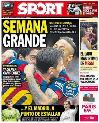 Portada Sport: Semana Grande Portada Sport: Semana Grande para el barça