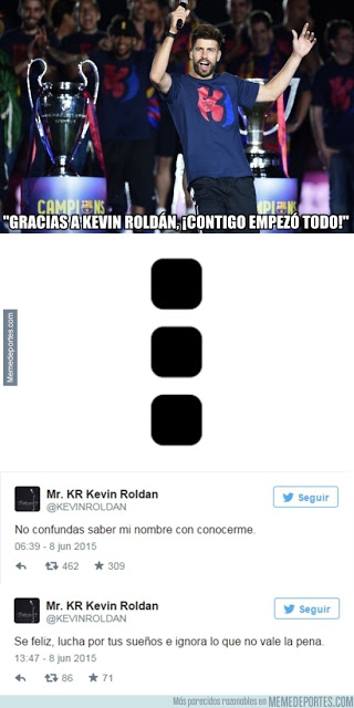 Los mejores memes sobre Piqué y Kevin Roldán: festejos Champions
