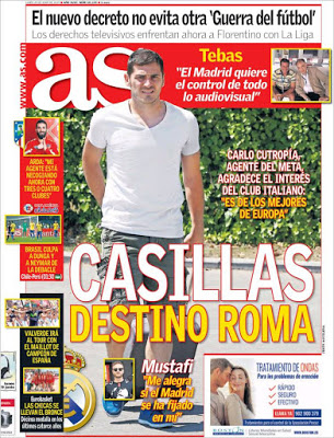 Casillas destino Roma, comienzan las semis de la Copa América: las portadas