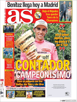 Portada AS: Contador campeonísimo