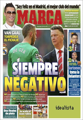 Portada Marca: De Gea Portada Marca: De Gea