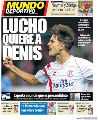 Portada Mundo Deportivo: Denis Suárez Portada Mundo Deportivo: Denis Suárez