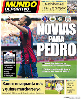 Portada Mundo Deportivo: Pedro Portada Mundo Deportivo: Pedro
