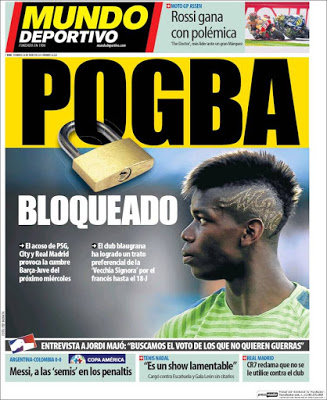 Portada Mundo Deportivo: Pogba Portada Mundo Deportivo: Pogba