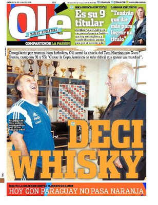 Portada Olé: Decí Whisky Portada Olé: Decí Whisky