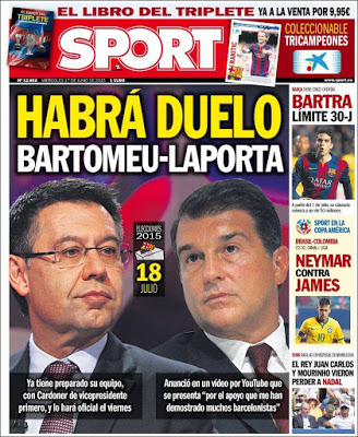 Portada Sport: Bartomeu-Laporta Portada Sport: Bartomeu-Laporta