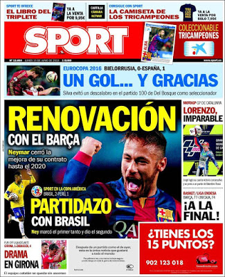Partidazo de Neymar ante Perú, Venezuela sorprende a Colombia: portadas