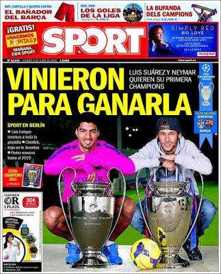 Suárez y Neymar vinieron para ganar, CR7 el 9 de Benítez: las portadas