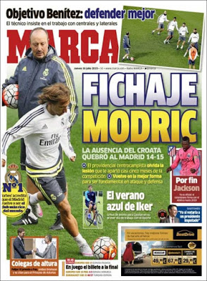 Portada Marca: fichaje Modric Portada Marca: fichaje Modric