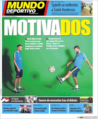 Portada Mundo Deportivo: Motivados Portada Mundo Deportivo: Motivados