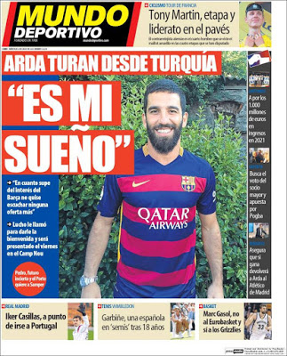 Portada Mundo Deportivo: Arda Turan