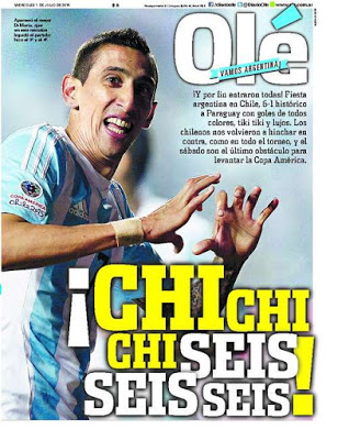 Argentina golea a Paraguay, el sábado la final ante Chile: las portadas