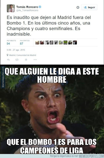 Los mejores memes del sorteo de Champions 2015: fase de grupos