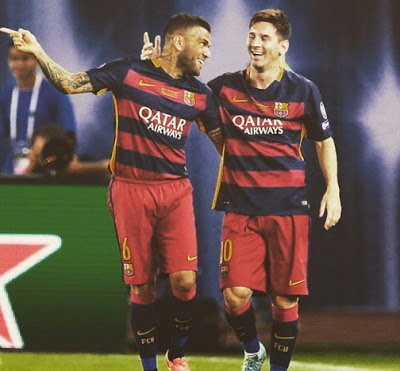 Las mejores imágenes del Barça Supercampeón de Europa 2015 alves y messi