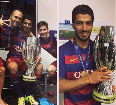 Las mejores imágenes del Barça Supercampeón de Europa 2015 suarez