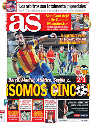 El Valencia es de Champions, 5 equipos españoles en la Copa: las portadas