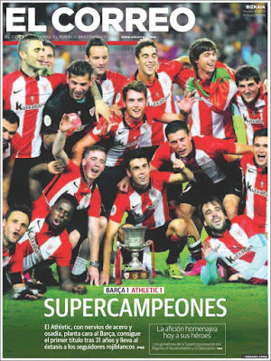 El Rey León levanta la Supercopa en el Camp Nou: las portadas