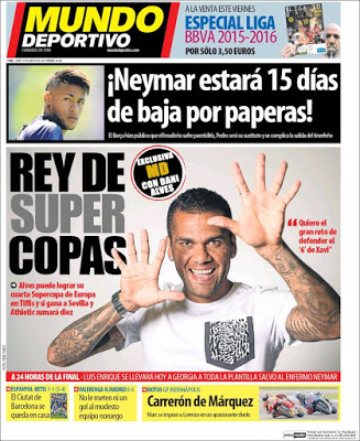 Portada Mundo Deportivo: Dani Alves Portada Mundo Deportivo: Dani Alves