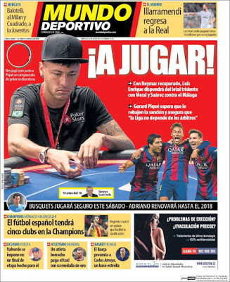 Portada Mundo Deportivo: Neymar a jugar Portada Mundo Deportivo: Neymar a jugar