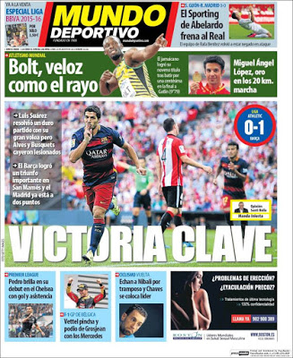 Portada Mundo Deportivo: Victoria clave del Barça Portada Mundo Deportivo: Victoria clave del Barça san mames