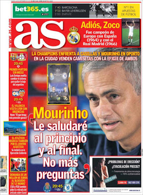 Portada AS: Mourinho Portada AS: Mourinho