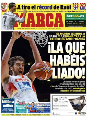 Portada Marca: la que habéis liado Portada Marca: la que habéis liado gasol