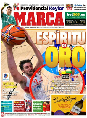 Portada Marca: Espíritu de Oro eurobasket gasol