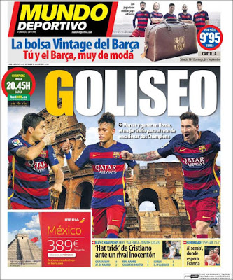 Portada Mundo Deportivo: Golieso Portada Mundo Deportivo: Golieso barcelona roma