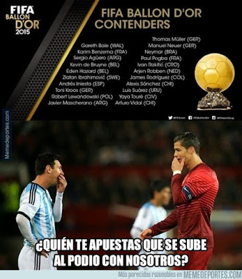 Los mejores memes de los 23 candidatos al Balón de Oro 2015