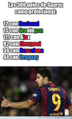 suarez 300 goles