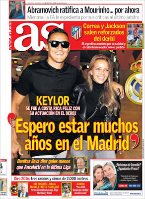 Portada AS: Keylor feliz