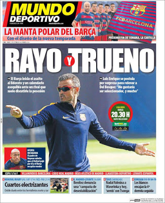 Portada Mundo Deportivo: Rayo y Trueno Portada Mundo Deportivo: Rayo y Trueno