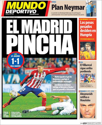 Portada Mundo Deportivo: el Madrid pincha
