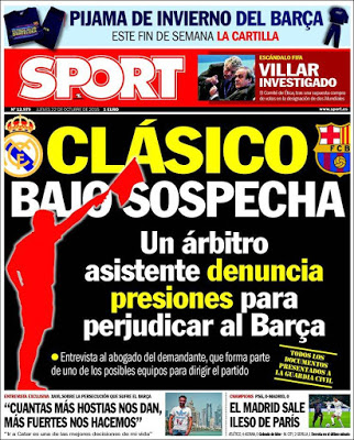 Portada Sport: un clásico bajo sospecha Portada Sport: un clásico bajo sospecha