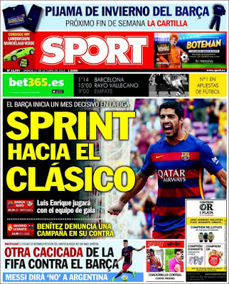 Portada Sport: Sprint hacia el clásico Portada Sport: Sprint hacia el clásico