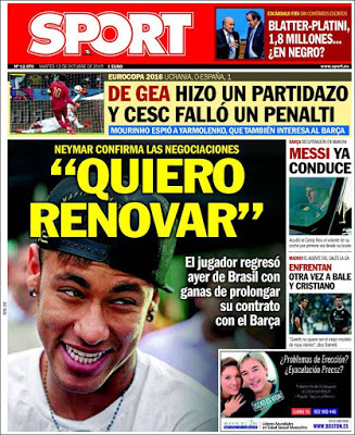 Neymar quiere renovar, una España mágica para Francia: las portadas