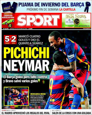 Portada Sport: pichichi Neymar Portada Sport: pichichi Neymar