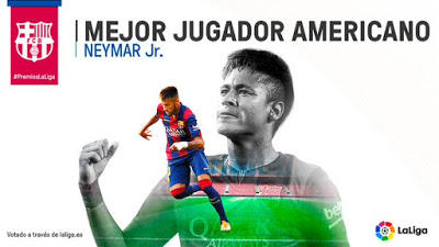 Premios La Liga 2015: mejor jugador americano neymar Liga Española