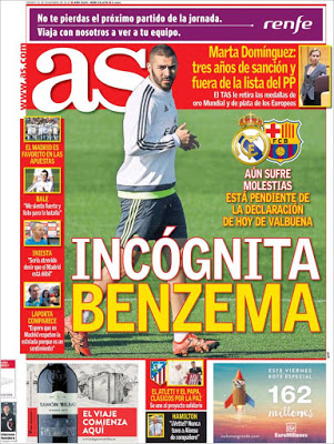 Portada AS: Incógnita Benzemá Portada AS: Incógnita Benzemá