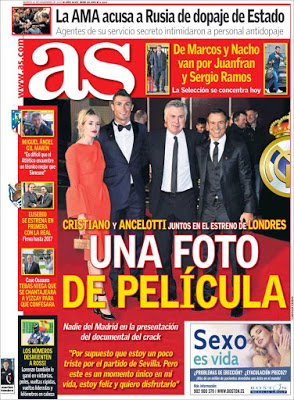 Cristiano estrena su película, Neymar listo para el clásico: las portadas