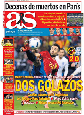Portada As: dos golazos Portada As: dos golazos