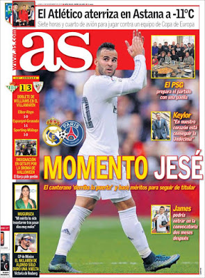 Portada AS: Momento Jesé Portada AS: Momento Jesé