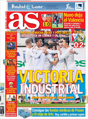 Portada AS: Victoria industrial del Madrid Portada AS: Victoria industrial del Madrid