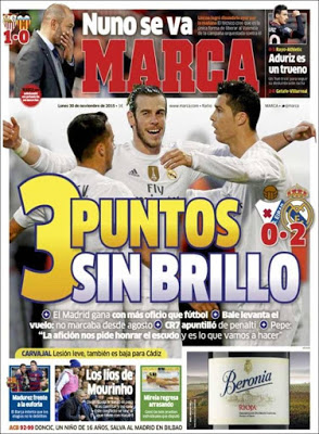 Victoria sin brillo del Madrid, Florentino quiere a Neymar, Nuno se va: las portadas