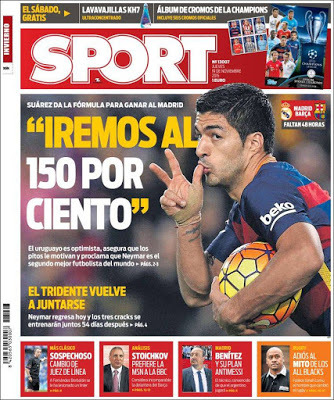 Portada Sport: Luis Suárez Portada Sport: Luis Suárez